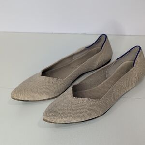 Rothys Pointed Toe Flats Beige 8.5